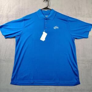 Bud Light Mens XXL Blue Performance Polo Shirt NWT Breathable Everyday Promo